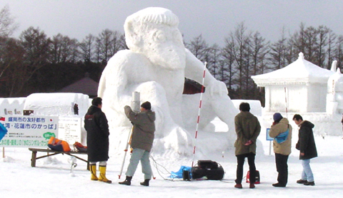 岩手雪祭り　撮影風景